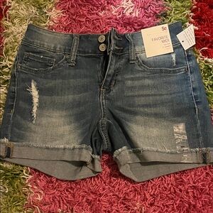 NWT SO Women's Distressed Blue Jean Shorts